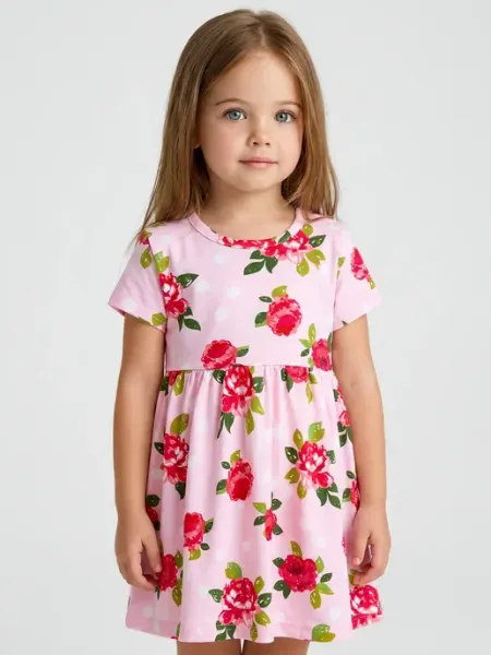 YOULALA KIDS Летнее платье сарафан с коротким рукавом