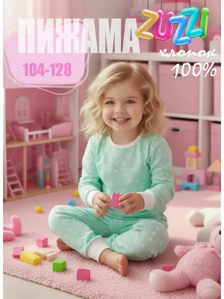 Zuzzi Kids Теплый детский костюм-пижама со звездочками