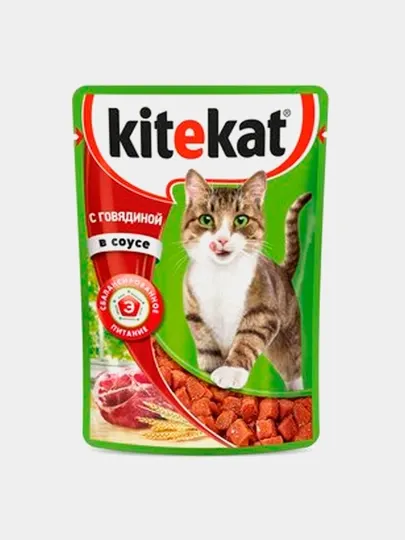 Пауч Kitekat с говядиной в соусе