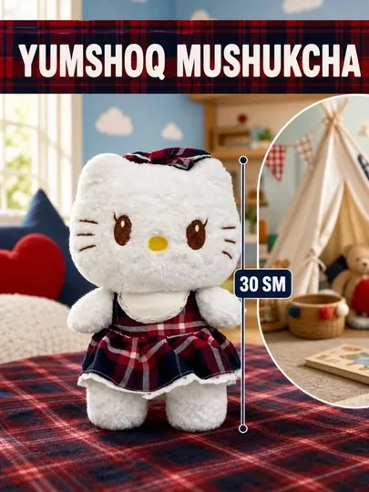 Мягкая игрушка кошечка – плюшевая кукла kitty для детей
