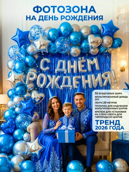 Klick it quickly шарики воздушные и аксессуары, фотозона на день рождения
