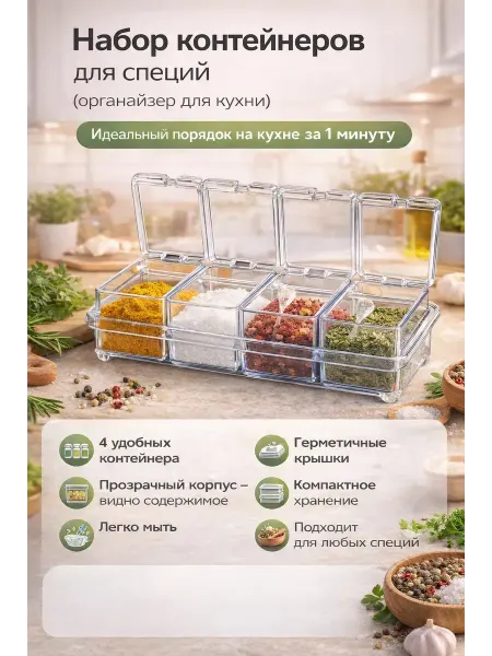 Няк Набор контейнеров для специй органайзер для кухни