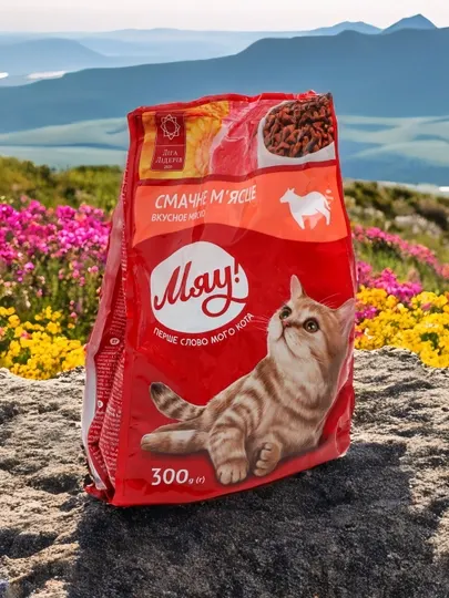 Сухой корм для кошек, МЯУ, мясной, 300 гр