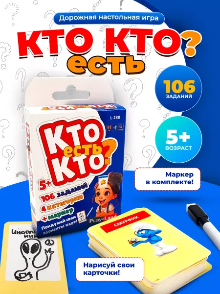 PLAY LAND Карточная игра Кто есть кто? Кто я?