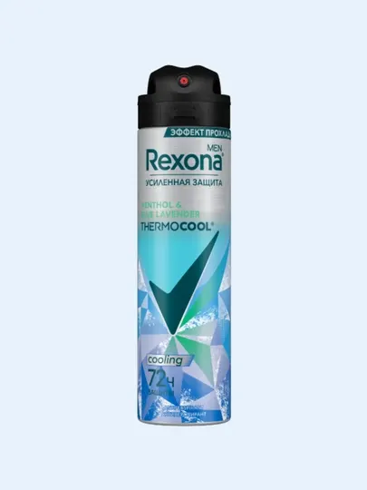 Дезодорант-спрей антиперспирант Rexona Men Menthol & Blue Lavender Thermocool, 150 мл