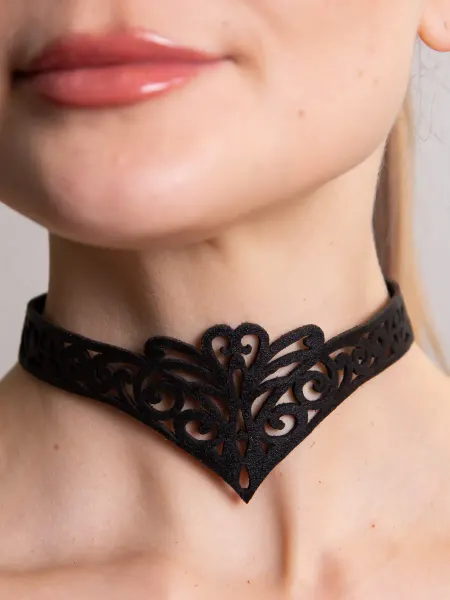 LeatherFlower Чокер кожаный колье на шею