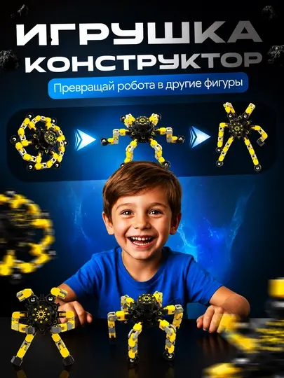 Антистресс игрушка, спиннер трансформер, цепной спиннер, кейкап брелок, брелок LED