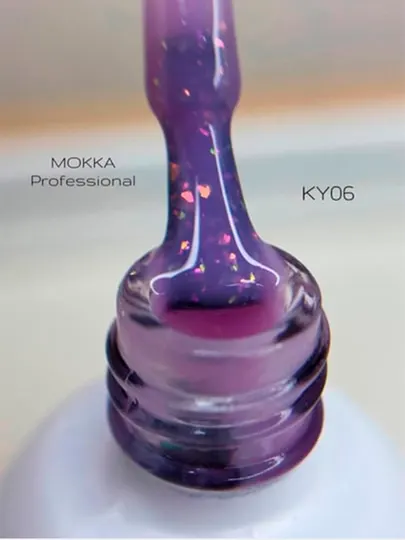 Цветной жидкий полигель, гель лак для ногтей Opal MOKKA, сушить в UV/LED лампе, 8 мл