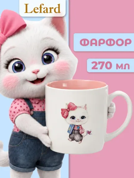Lefard Кружка 270 мл для чая детская "Моя умница" фарфоровая