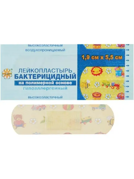 Полимерные лейкопластыри с рисунком LEIKO, 1000 шт