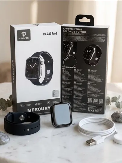 Смарт-часы Lenyes LW-239 Pro3 Mercury, Smart Watch, беспроводная зарядка, титановый корпус