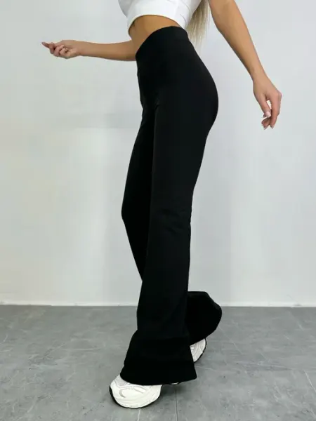 LEYLi STYLE Леггинсы утепленные клеш классические брюки с начесом