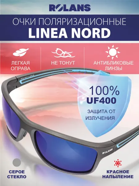 ROLANS Очки поляризационные Linea Nord серый + синий