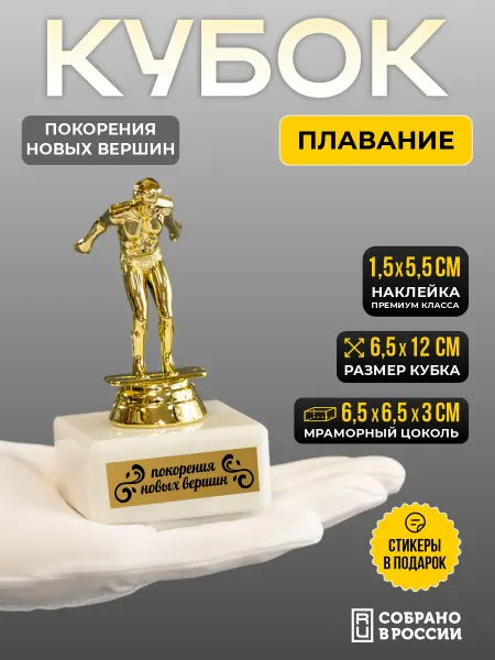 Сувенир Сувениров Кубок плавание (мужчины) - 1 штука