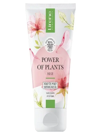 Крем-гель для умывания LIRENE "Power of Plants" успокаивающий с розой, 150 мл