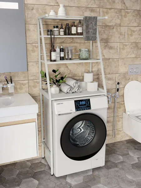 KM LOFT Стеллаж металлический для ванной над стиральной машиной
