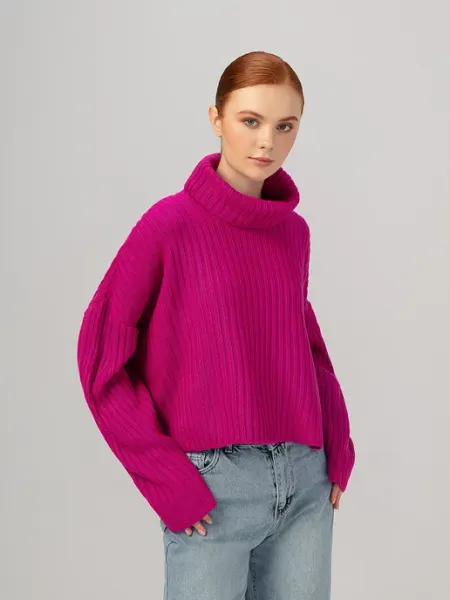 Lolli I Polli Свитер в рубчик короткий кофта теплая