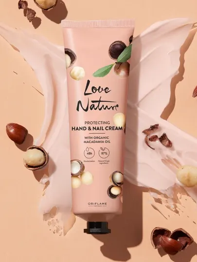 Крем для рук и ногтей Love Nature 150 мл, масло кокоса и макадамии