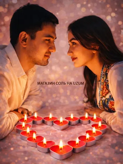 Свечи сердечки Romantic Love красные 10 шт для романтического декора