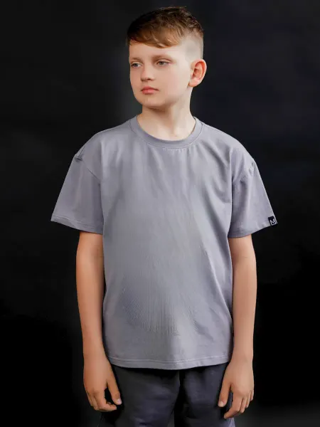 M1 WEAR Серая футболка хлопок летняя
