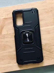 Чехол на Samsung M23 / чехол для Самсунг М23, плотный, бронированный, с креплением, противоударный с кольцом, усиленные бортики по краям и выступ над экраном