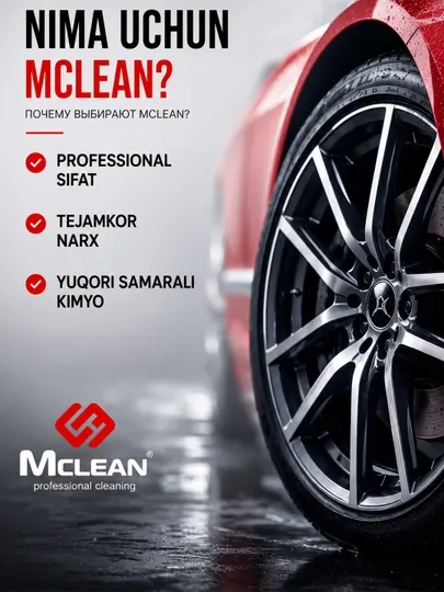 Очиститель дисков Mclean для авто удаляет тормозную пыль и грязь 500 мл