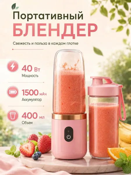 MeltsoFF Портативный блендер для смузи и коктейлей