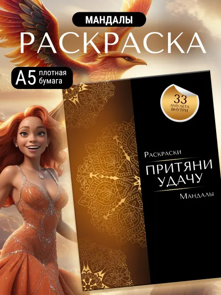 МаминХвост Раскраска Мандалы "Притяни удачу"