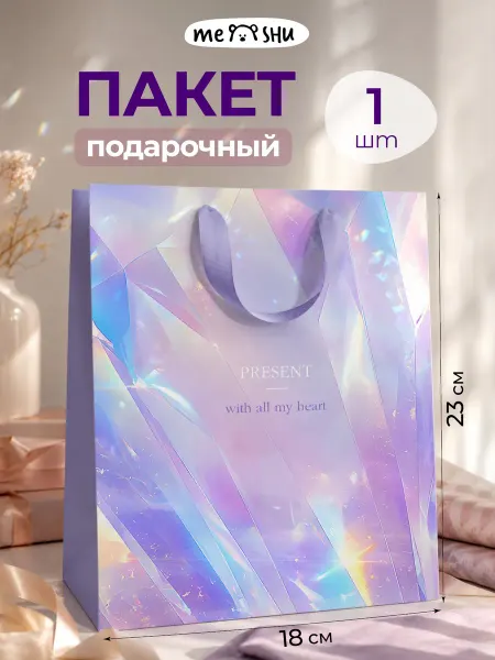 MESHU Пакет подарочный 1 штука яркий