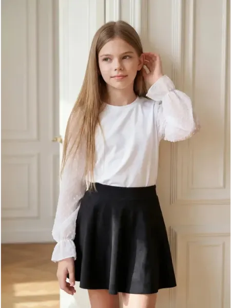 MIELLOOK Юбка школьная замша