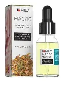 MILV Укрепляющее масло для ногтей со смолой мастикового дерева "Natural Oil". 15 мл