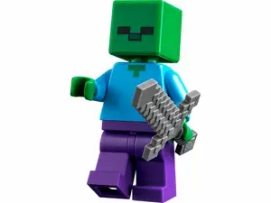 Фигурка конструктор Майнкрафт зомби с мечом / Minecraft