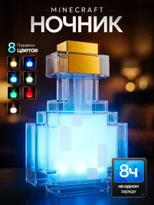 Детский ночник колба Майнкрафт - Лампа Minecraft. Игрушка.