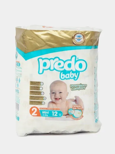 Детские подгузники Predo, размер mini, 12 шт