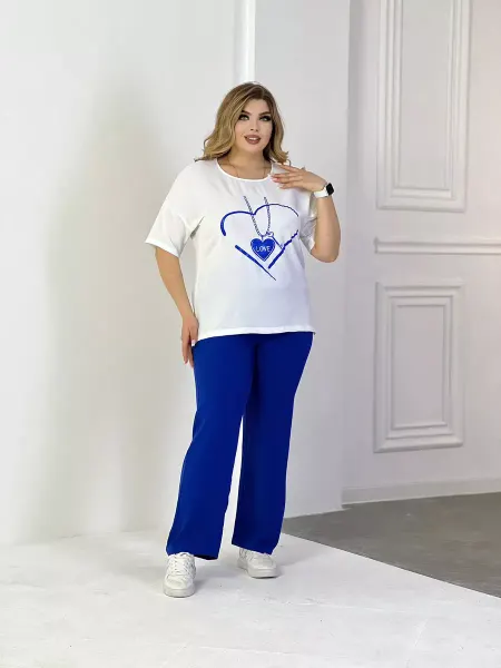 Miss PlusSize Костюм летний с брюками