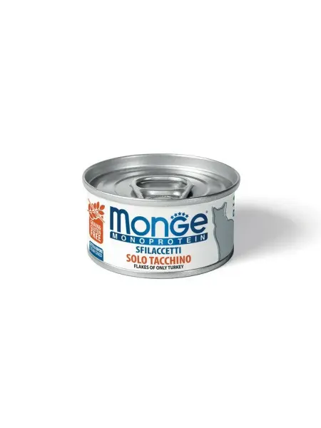 Консервы для кошек Monge Monoprotein хлопья с индейкой