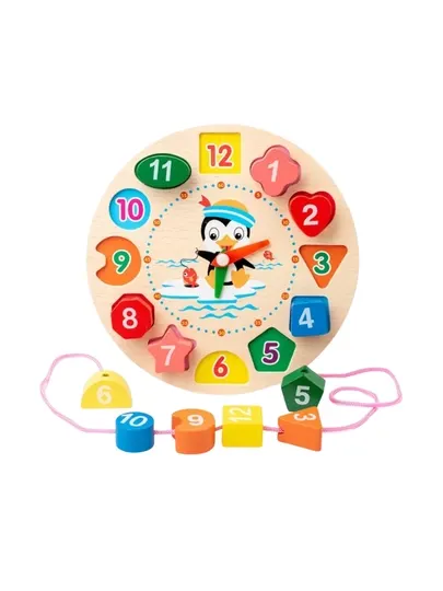 Деревянные часы Montessori – развивающая игрушка