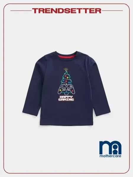Mothercare Лонгслив детский новогодний кофта с длинным рукавом
