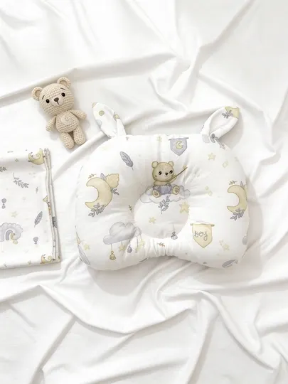 Ортопедическая подушка для новорожденных MYPILLOWUZ Анатомическая подушка бабочка для сна