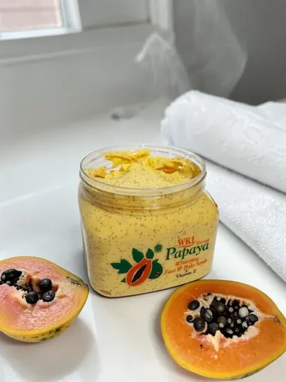 Скраб для лица и тела Wokali Papaya Natural Sherbet Scrub с экстрактом папайи, 450гр