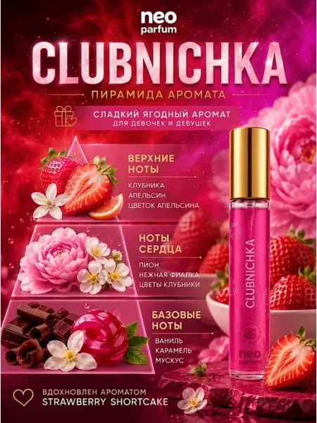 Neo Parfum Духи для девушки Клубничка 12мл Strawberry