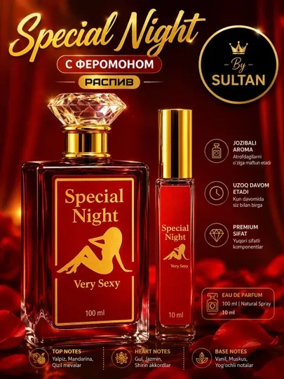 Парфюмерная вода с феромонами с ярким ароматом – Special Night