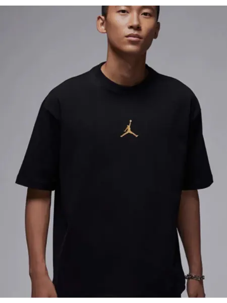 Nike Короткий рукав Мужская футболка чёрный