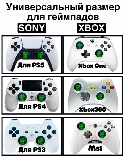 Накладки на стики, 2 шт, с принтом, для геймпада PS3, PS4, PS5, Xbox, Nintendo