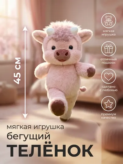 Бегущий телёнок, мягкая игрушка