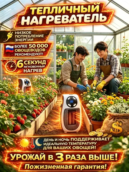 Обогреватель для теплицы, поддержание стабильной температуры