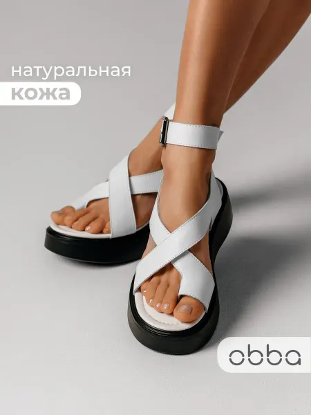 Obba Кожаные босоножки на платформе через палец