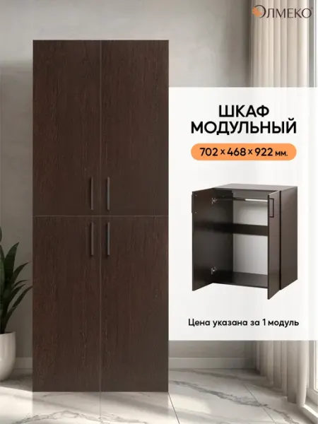 Олмеко Шкаф распашной для одежды со штангой