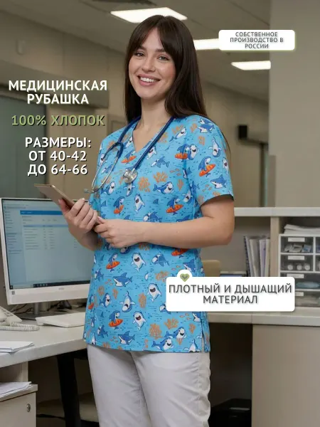 OLiva-tex Рубашка медицинская хлопок