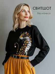Свитшот ONTREND с принтом оверсайз